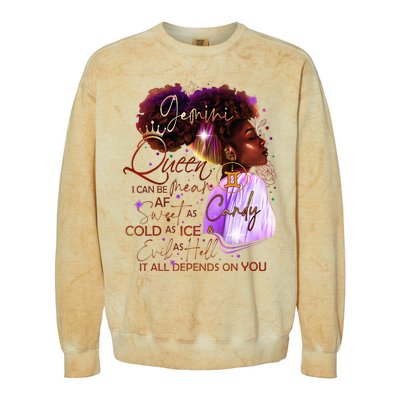 Gemini Queen Sweet As Candy Birthday Gift For Black Women Colorblast Crewneck Sweatshirt