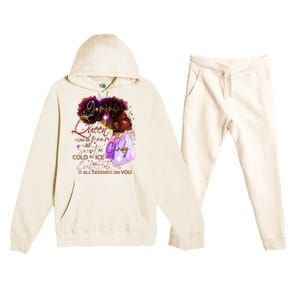 Gemini Queen Sweet As Candy Birthday Gift For Black Women Premium Hooded Sweatsuit Set