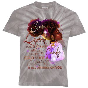 Gemini Queen Sweet As Candy Birthday Gift For Black Women Kids Tie-Dye T-Shirt