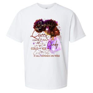 Gemini Queen Sweet As Candy Birthday Gift For Black Women Sueded Cloud Jersey T-Shirt