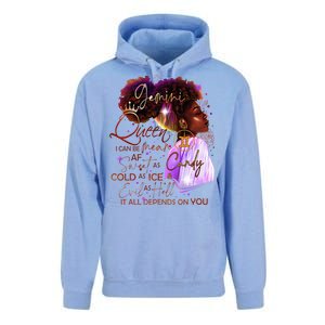 Gemini Queen Sweet As Candy Birthday Gift For Black Women Unisex Surf Hoodie