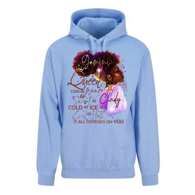 Gemini Queen Sweet As Candy Birthday Gift For Black Women Unisex Surf Hoodie