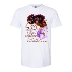 Gemini Queen Sweet As Candy Birthday Gift For Black Women Softstyle CVC T-Shirt