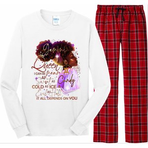 Gemini Queen Sweet As Candy Birthday Gift For Black Women Long Sleeve Pajama Set