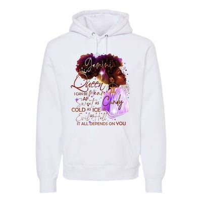 Gemini Queen Sweet As Candy Birthday Gift For Black Women Premium Hoodie