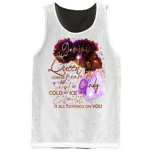 Gemini Queen Sweet As Candy Birthday Gift For Black Women Mesh Reversible Basketball Jersey Tank