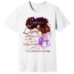 Gemini Queen Sweet As Candy Birthday Gift For Black Women Premium T-Shirt