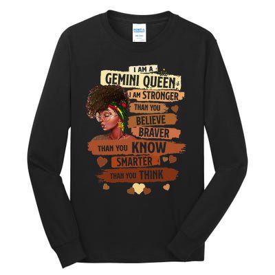 Gemini Queen Sweet As Candy Birthday Gift For Black Wo Tall Long Sleeve T-Shirt