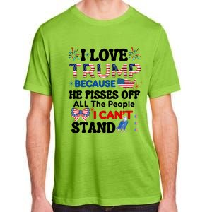 Great Quote Supporters I Love Trump Eagle Bow Tie Map Usa Gift Adult ChromaSoft Performance T-Shirt