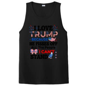 Great Quote Supporters I Love Trump Eagle Bow Tie Map Usa Gift PosiCharge Competitor Tank