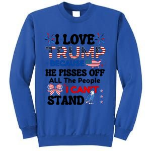 Great Quote Supporters I Love Trump Eagle Bow Tie Map Usa Gift Sweatshirt