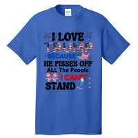 Great Quote Supporters I Love Trump Eagle Bow Tie Map Usa Gift Tall T-Shirt