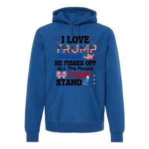 Great Quote Supporters I Love Trump Eagle Bow Tie Map Usa Gift Premium Hoodie