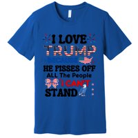 Great Quote Supporters I Love Trump Eagle Bow Tie Map Usa Gift Premium T-Shirt