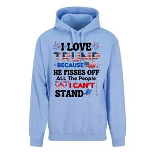 Great Quote Supporters I Love Trump Eagle Bow Tie Map Usa Gift Unisex Surf Hoodie