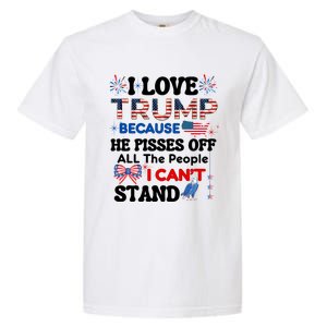 Great Quote Supporters I Love Trump Eagle Bow Tie Map Usa Gift Garment-Dyed Heavyweight T-Shirt