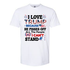 Great Quote Supporters I Love Trump Eagle Bow Tie Map Usa Gift Softstyle CVC T-Shirt