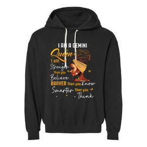 Gemini Queen Sweet As Candy Birthday Gift For Women Garment-Dyed Fleece Hoodie