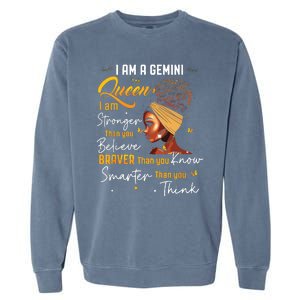 Gemini Queen Sweet As Candy Birthday Gift For Women Garment-Dyed Sweatshirt