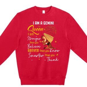 Gemini Queen Sweet As Candy Birthday Gift For Women Premium Crewneck Sweatshirt