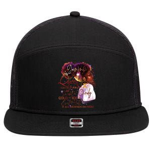 Gemini Queen Sweet As Candy Birthday Gift For Black Women 7 Panel Mesh Trucker Snapback Hat