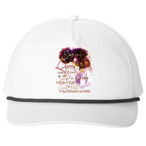 Gemini Queen Sweet As Candy Birthday Gift For Black Women Snapback Five-Panel Rope Hat