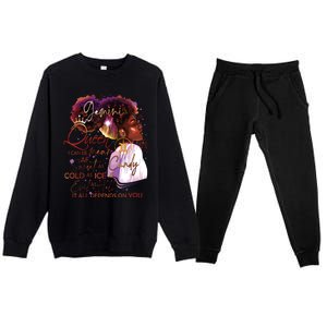 Gemini Queen Sweet As Candy Birthday Gift For Black Women Premium Crewneck Sweatsuit Set