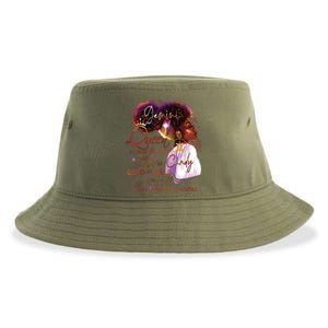 Gemini Queen Sweet As Candy Birthday Gift For Black Women Sustainable Bucket Hat