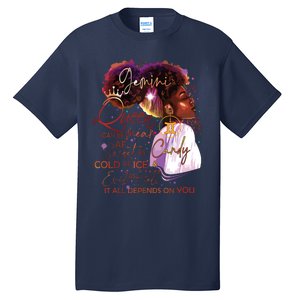 Gemini Queen Sweet As Candy Birthday Gift For Black Women Tall T-Shirt