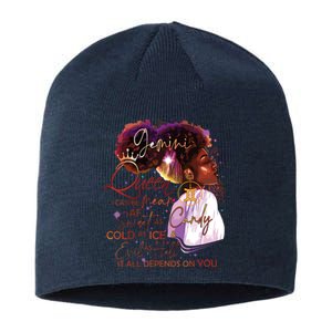 Gemini Queen Sweet As Candy Birthday Gift For Black Women Sustainable Beanie