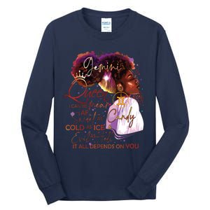 Gemini Queen Sweet As Candy Birthday Gift For Black Women Tall Long Sleeve T-Shirt