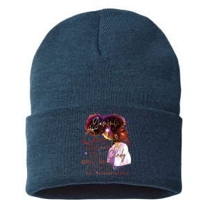 Gemini Queen Sweet As Candy Birthday Gift For Black Women Sustainable Knit Beanie