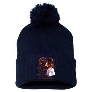 Gemini Queen Sweet As Candy Birthday Gift For Black Women Pom Pom 12in Knit Beanie