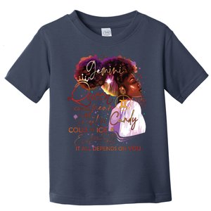 Gemini Queen Sweet As Candy Birthday Gift For Black Women Toddler T-Shirt