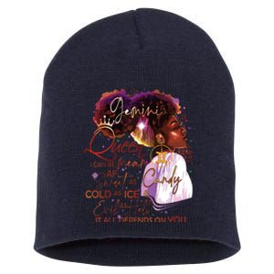 Gemini Queen Sweet As Candy Birthday Gift For Black Women Short Acrylic Beanie