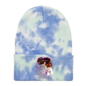 Gemini Queen Sweet As Candy Birthday Gift For Black Women Tie Dye 12in Knit Beanie