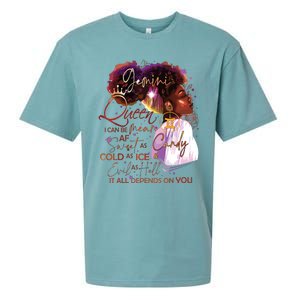 Gemini Queen Sweet As Candy Birthday Gift For Black Women Sueded Cloud Jersey T-Shirt