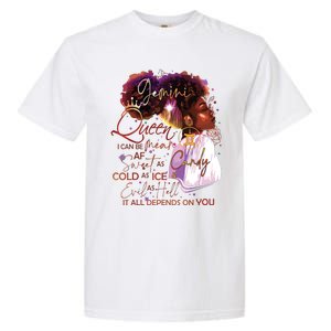 Gemini Queen Sweet As Candy Birthday Gift For Black Women Garment-Dyed Heavyweight T-Shirt