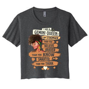 Gemini Queen Sweet As Candy Birthday Gift For Black Women Women's Crop Top Tee