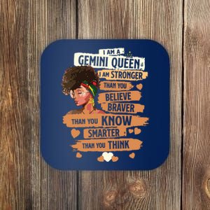 Gemini Queen Sweet As Candy Birthday Gift For Black Women Coaster