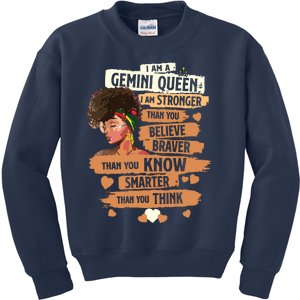 Gemini Queen Sweet As Candy Birthday Gift For Black Women Kids Sweatshirt