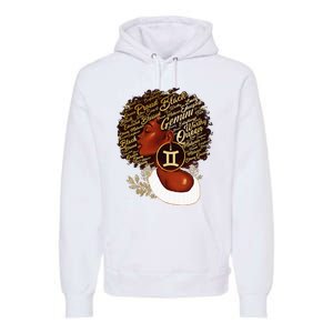 Gemini Queen Sweet As Candy Birthday Gift For Black wonen Premium Hoodie