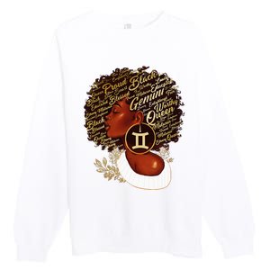 Gemini Queen Sweet As Candy Birthday Gift For Black wonen Premium Crewneck Sweatshirt