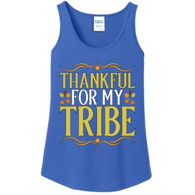 Gratitude Quote Thankful For My Tribe Family Friends Gift Ladies Essential Tank