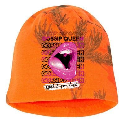 Gossip Queen With Liquor Lips Kati - Camo Knit Beanie