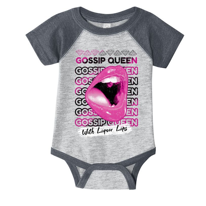 Gossip Queen With Liquor Lips Infant Baby Jersey Bodysuit