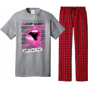 Gossip Queen With Liquor Lips Pajama Set