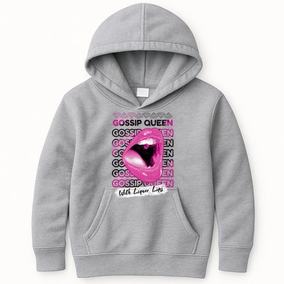 Gossip Queen With Liquor Lips Kids Hoodie
