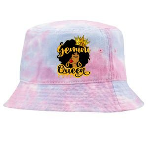 Gemini Queen Zodiac Sign Birthday Girl Afro Black Woman Tie-Dyed Bucket Hat