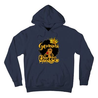 Gemini Queen Zodiac Sign Birthday Girl Afro Black Woman Tall Hoodie